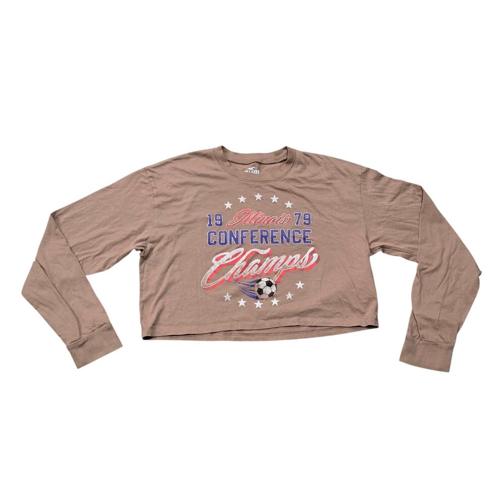 Hollister 19 Illinois 79 CONFERENCE Champs Soccer Long Sleeve Crop Top Graphic T